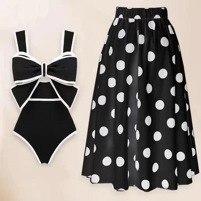 2025 Europe and the United States cross-border new bikini Amazon two-piece skirt conservative one-piece swimsuit women's in stock wholesale