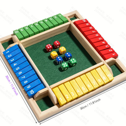 Four-sided Digital Flip Toy Family Parent-child Dice Game Four-person Interactive Party Table Game Drinkers Puzzle