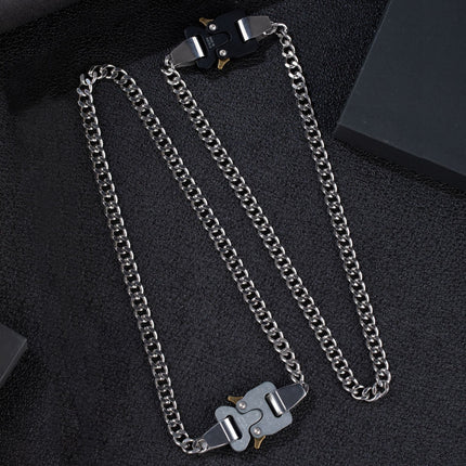 High Street Fashionable Plug Lock Ins Metal Thick Chain Gold Plated Hip Hop Street Trendy Accessories Short Clackbone Chain