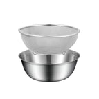 27cm salad basin plus 26cm rice sieve / Silver
