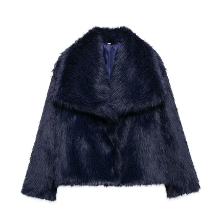 SAW AliExpress Independent Station Women's Wear European and American Style Artificial Fur Effect Short Coat 4360 240 712