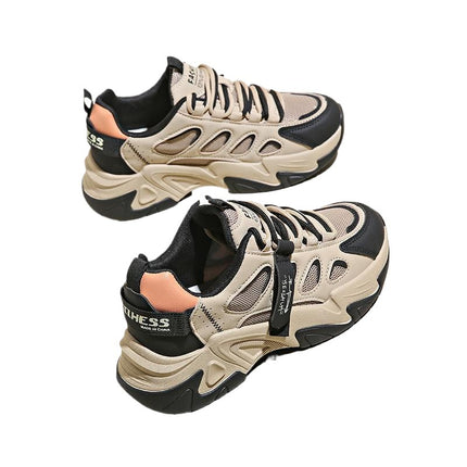 Women's 2025 New Summer Breathable Thick-Soled Sneakers with a Stepping-On-Clouds Feel, Versatile and Flattering