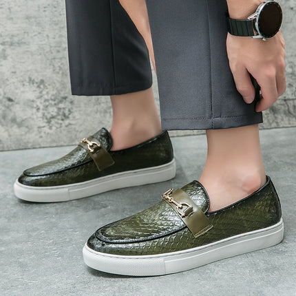 2025 Cross-border AliExpress Men's Business Casual Board Shoes British Leather Shoes Men's Shoes Slip-on Loafers Explosion