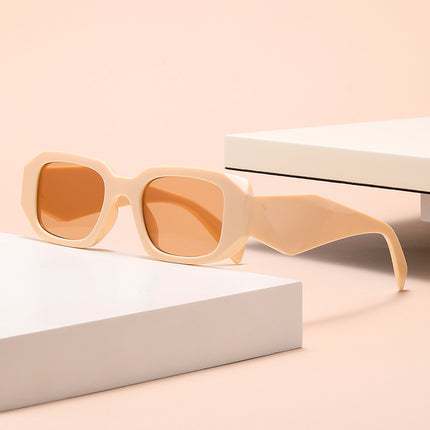2026 European and American Irregular Punk Sunglasses Retro Ins Sunglasses Street Style Small Square Frame Men's Street Style Cut-Edge Glasses