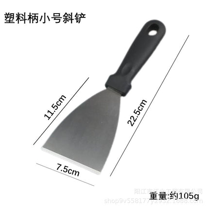 Triangle Stainless Steel Teppanyaki Grilling Shovel Multi-use Steak Hand-held Pancake Shovel Restaurant Teppanyaki Cuisine Gadget