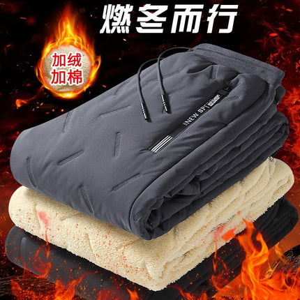 Winter Lamb Fleece Coat fleece-lined Cotton Coat suit Hooded Men's Loose Cotton Coat Plus Size Warm Cotton Coat