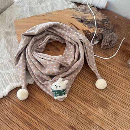 Children's Scarf Autumn and Winter Baby Super Cute Triangle Scarf Baby Warm Scarf Boy Baby Girl Cute Versatile Scarf