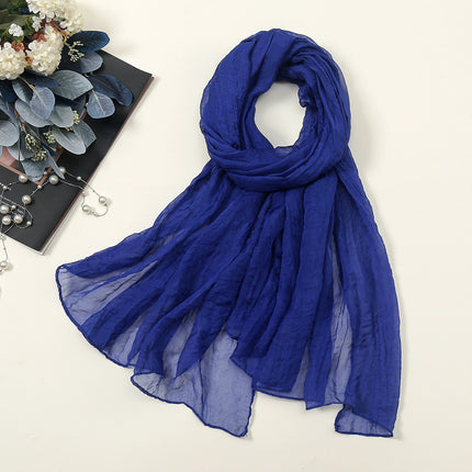 New Pure Color 30D Chiffon Silk Scarf, Fashionable Oversized Chiffon Beach Towel, Travel Sun Protection Gauze Scarf, Spot Wholesale