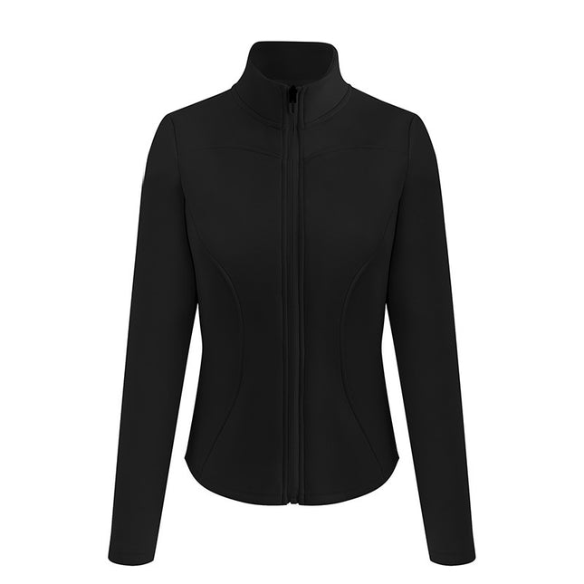 Lulu Coat Hot Warm Velvet Air Layer Coat Easy Lightweight Half-High Collar Simple Slim-Fit Zipper Cardigan for Hair