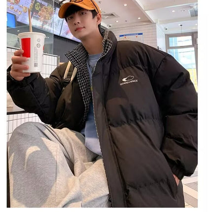 Little Oxford Waterproof Cotton Clothes Men's Winter Trendy Brand Plush Bread Clothes Cotton Clothes Warm Cotton Jackets