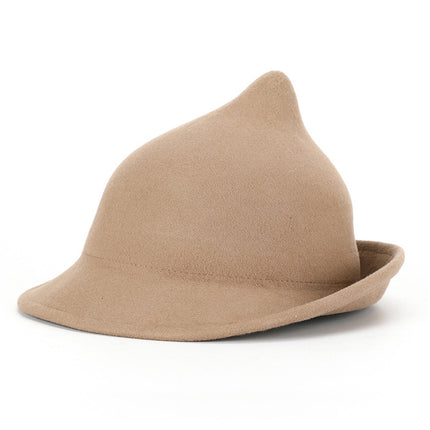 European and American Personalized Magic Hat Pointed Felt Hat Magic Hat Halloween Stage Performance Hat Rolled Edge Wool Witch Hat