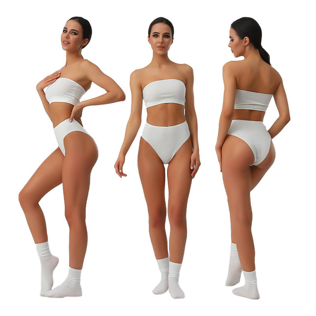 plus size Panties Women's Cotton Half Hip High Waist Solid Color High Split Sexy Ladies Briefs Comfortable Support for Hair