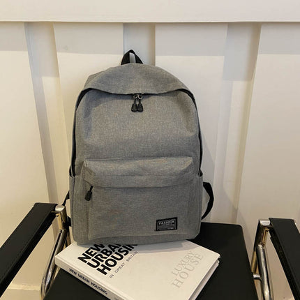 Cross-Border Popular Large-Capacity Pure Color Business Backpack 15inch Electric Backpack for Men and Women 14inch Laptop 15