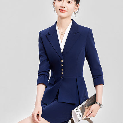 Suit suit Women's Autumn Korean Style Temperament Professional Jewelry Store Sales Office Front Desk Guide Work Clothes Work Suit