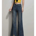 Thick velvet retro blue lengthened / XS