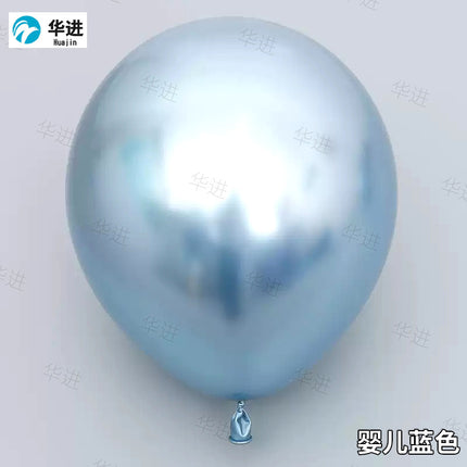 Cross-border wholesale 2.8g 12-inch metal balloon birthday decoration balloon wedding arrangement metal latex balloon