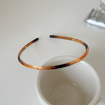 Casual and Versatile Thin Hair Hoop Hairpin Hair Accessories Headband Rhinestone High-End Hair Accessories 2025 Summer New Korean Hair Accessories