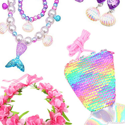 Girls Mermaid Swimsuit Mermaid Tail with Gauze Ariel Princess Swimsuit Children's Swimsuit