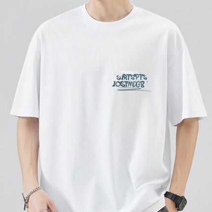 100% Pure Cotton Short-Sleeved T-Shirt for Men 2026 New Summer Design Niche Trendy Versatile Loose T-Shirt Top