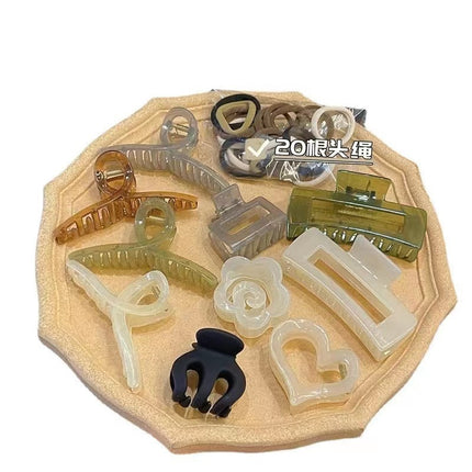 New 112-piece set Japanese-Korean style hairpin large grip clip simple hairpin hairband shark clip grip clip temperament suit
