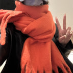 [orange]#Solid color thickened scarf / 175cm or more