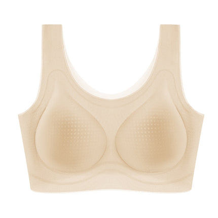 Summer Ultra-Thin Cool Seamless Underwear Fixed Cup Size-Free Bra Vest Style Thin Bra Without Rims Shantou Bra