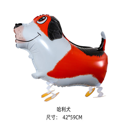 Walking animal balloon online celebrity cartoon walking pig balloon night market stall push aluminum film balloon wholesale