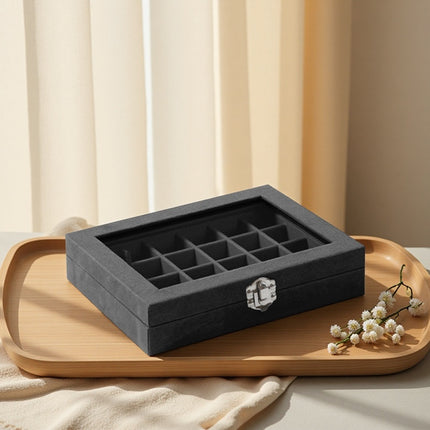 Large-Capacity Velvet Jewelry Box for Rings, Necklaces, Earrings, and Ear Studs; Storage and Organization Box; Dust-Proof Box for Jewelry Storage