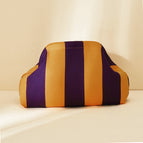 Thick stripes [dark purple + yellow] / 30*22*9cm