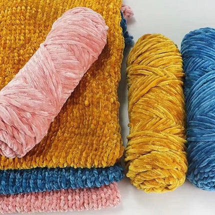 100g Chenille Velvet Thick Yarn Ball for Hats, Scarves, Sweaters, Crochet Shoes, DIY Knitting Materials, Hand Knitting