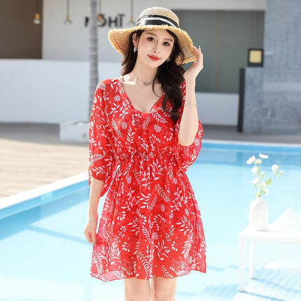 New plus size Swimsuit Women's Hot Spring Belly Covering Slim Split Bags Three-Piece Set 40.00 kg-100.00 kg chubby girl