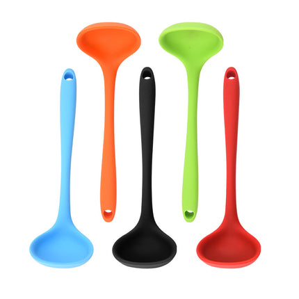 Silicone Mini Soup Spoon Kitchen Cooking Soup Spoon Children's Food Supplemented Soup Spoon Food Grade Material Silicone Soup Spoon 21cm