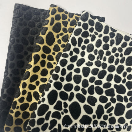 Wholesale PU flocking garment leather leopard print banma print rhombus grid stripe men's and women's children's clothing luggage packaging fabric