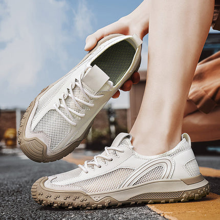 Men's shoes summer 2025 men's net shoes thin mesh casual board shoes men's outdoor light sports shoes wholesale
