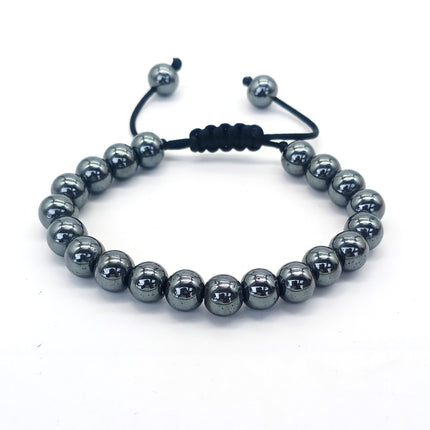 Amazon Hot Selling Natural Stone Beaded Bracelet 8mm Adjustable Size Blue Pine Volcanic Stone Bracelet Manufacturers in stock