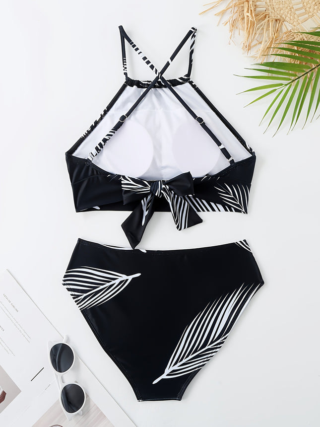 New Printed Quality Bikini Bikini European and American Strap Split Suit Swimsuit Women's Bikini Swimsuit