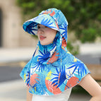 Large orchid flower-sun protection hat / Free size