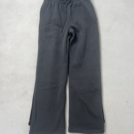 Women's Aritz Coffee-Colored Lead Gray Elastic Waist Autumn and Winter Fleece-Lined Warm Comfortable Straight-Leg Casual Sweatpants