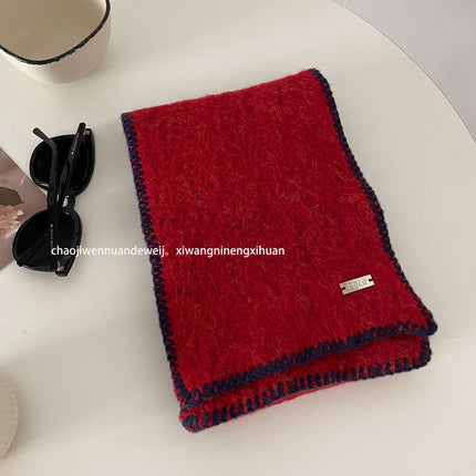 Christmas Series ~ New Year Red Atmosphere Scarf Collection Women's Winter ins Advanced Warm Scarf for Autumn and Winter