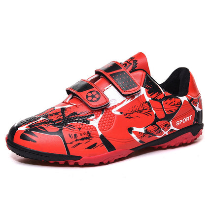 Children's Football Shoes Primary School Children's Flat Bottom Competition Training Shoes Boys and Girls Low-top Long Broken Nail Sneakers for Foreign Trade
