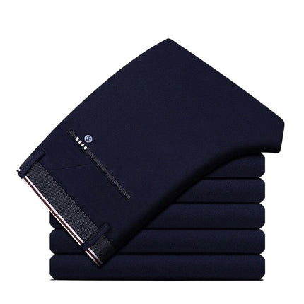 28-40 Summer New Men's Casual Pants Slim-fit Elastic Small Straight Korean Style Suit Pants Men's Pants