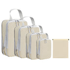 Beige [drawstring pocket] five-piece set [drawstring pocket+extra large+large+medium+small]