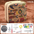 Retro style (fantasy fish pattern) (including 11 rolls of thread + 7 accessories)