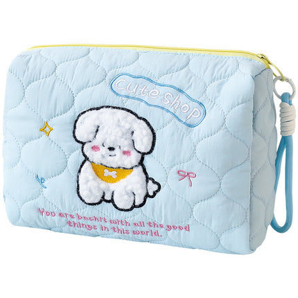 Cute Puppy Portable Cosmetic Bag for Women Portable Large Capacity Skin Care Brush Travel Toiletry Bag Wholesale