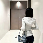 Gray and white slim fit sweatshirt / 2 yards = s