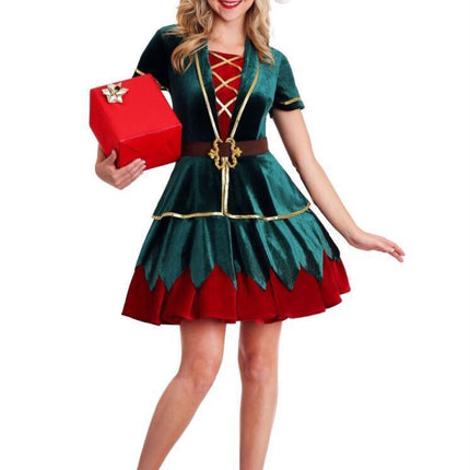 European and American New Christmas Clown Costumes, Christmas Green Costumes for Men and Women, Couple Costumes, Christmas Costumes, Stage Performance Costumes