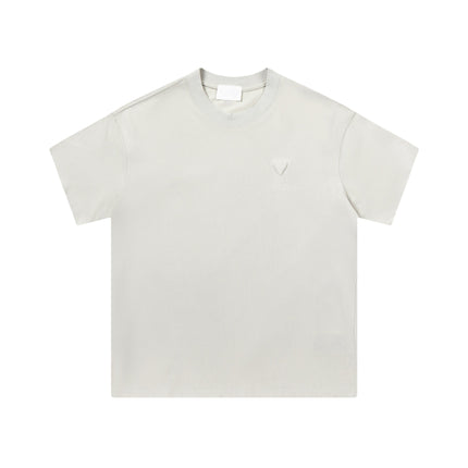 Cross-Border Am* Short-Sleeved Pure Cotton Embroidered Round Neck T-Shirt Summer Casual Loose Couple Wear Star Same Style Drop Shipping