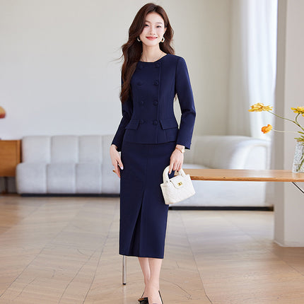 Suit Set Women 2024 Autumn Fashion Professional Wear Hotel Beauty Salon Front Desk Work Clothes Set