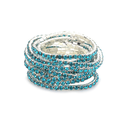 2.0mm Superfine Rhinestone Bracelet Stretch Bridal Bracelet Korean Style Single Row Flash Diamond Stretch Crystal Bracelet