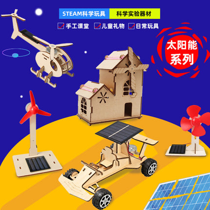 Children's science and technology diy handmade small solar series solar toy car physical model scientific experiment